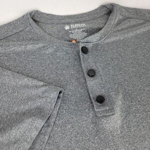 Alaskan Hardgear By Duluth L Henley T-Shirt Mens Gray Polygiene Wicking Hiking